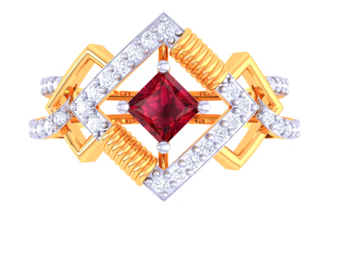 Printable 3D jewelry model of Lady diamond ring 3D Model