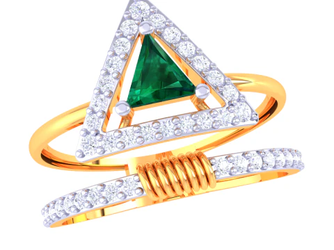 Modello di gioiello stampabile in 3D dell'anello con diamante Lady Modello 3D