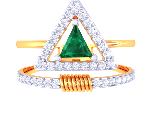 Printable 3D jewelry model of Lady diamond ring 3Dモデル