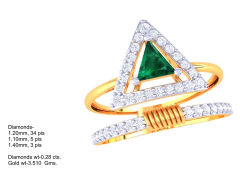 Printable 3D jewelry model of Lady diamond ring 3Dモデル