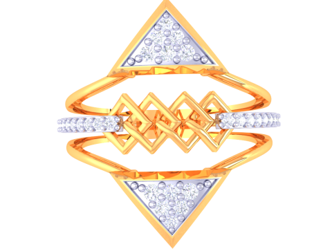 Printable 3D jewelry model of Lady diamond ring Model 3D