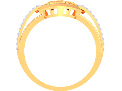 Printable 3D jewelry model of Lady diamond ring Model 3D