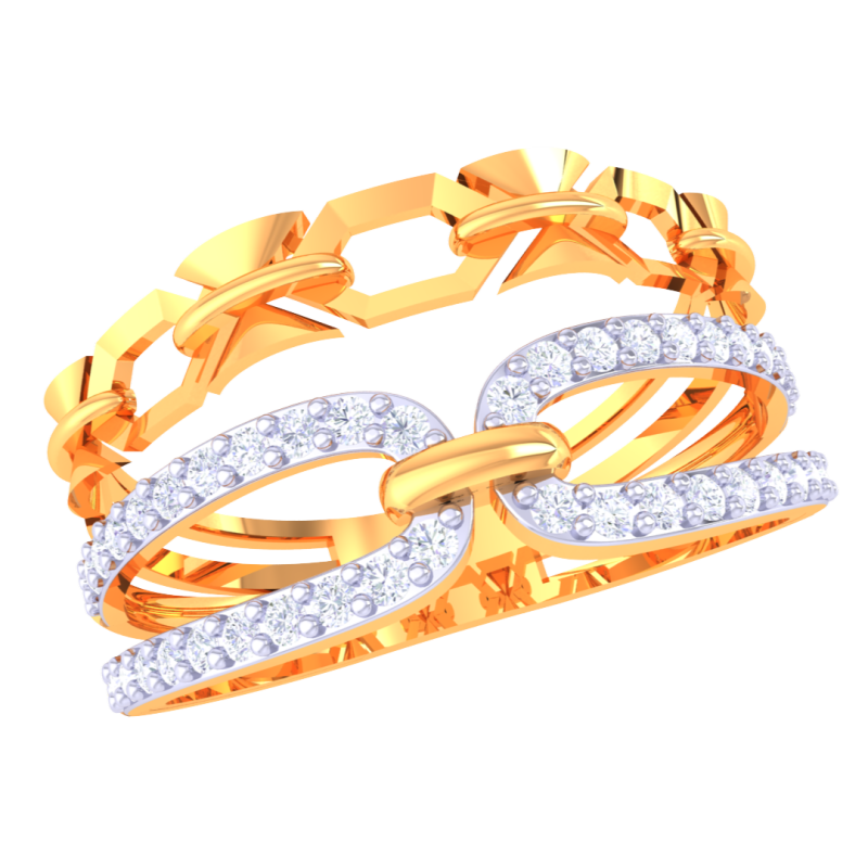 Printable 3D jewelry model of Lady diamond ring Modello 3D .c4d .max .obj .3ds .fbx .stl .blend