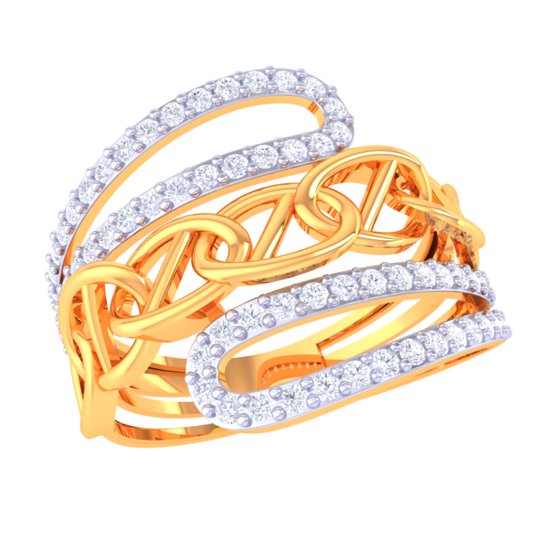 Printable 3D jewelry model of Lady diamond ring 3D Model .c4d .max .obj .3ds .fbx .stl .blend