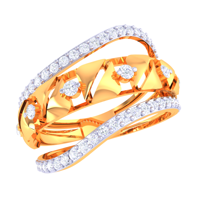 Printable 3D jewelry model of Lady diamond ring 3D 模型 .c4d .max .obj .3ds .fbx .stl .blend 