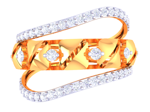 Printable 3D jewelry model of Lady diamond ring 3D 模型