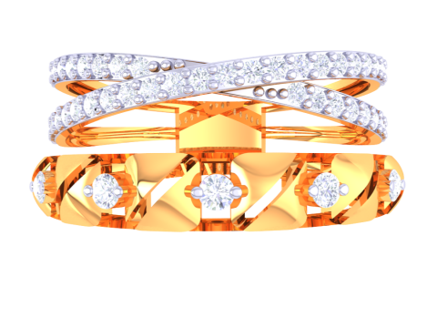 Printable 3D jewelry model of Lady diamond ring Modello 3D