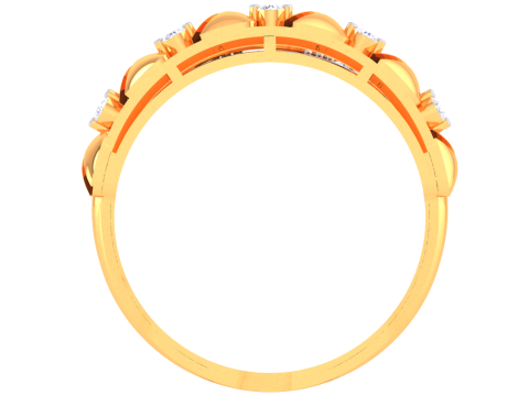 Printable 3D jewelry model of Lady diamond ring Modello 3D