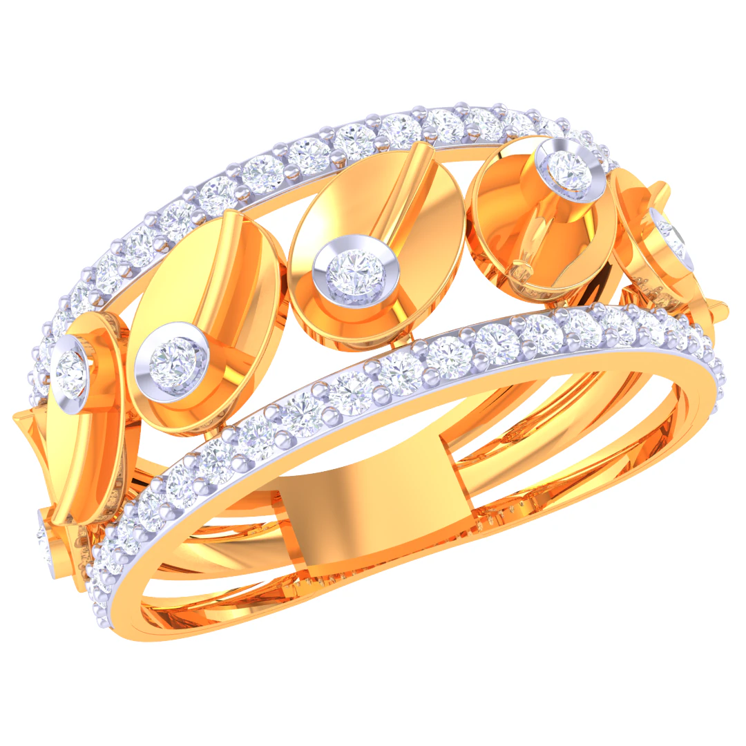 Printable 3D jewelry model of Lady diamond ring 3D Model .c4d .max .obj .3ds .fbx .stl .blend 