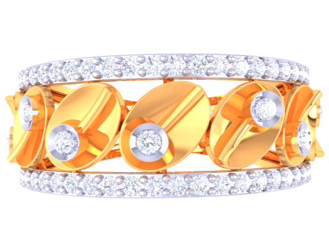 Printable 3D jewelry model of Lady diamond ring 3D Modell