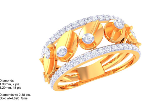 Printable 3D jewelry model of Lady diamond ring 3D Modell