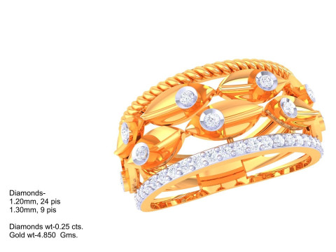 Printable 3D jewelry model of Lady diamond ring 3D 모델