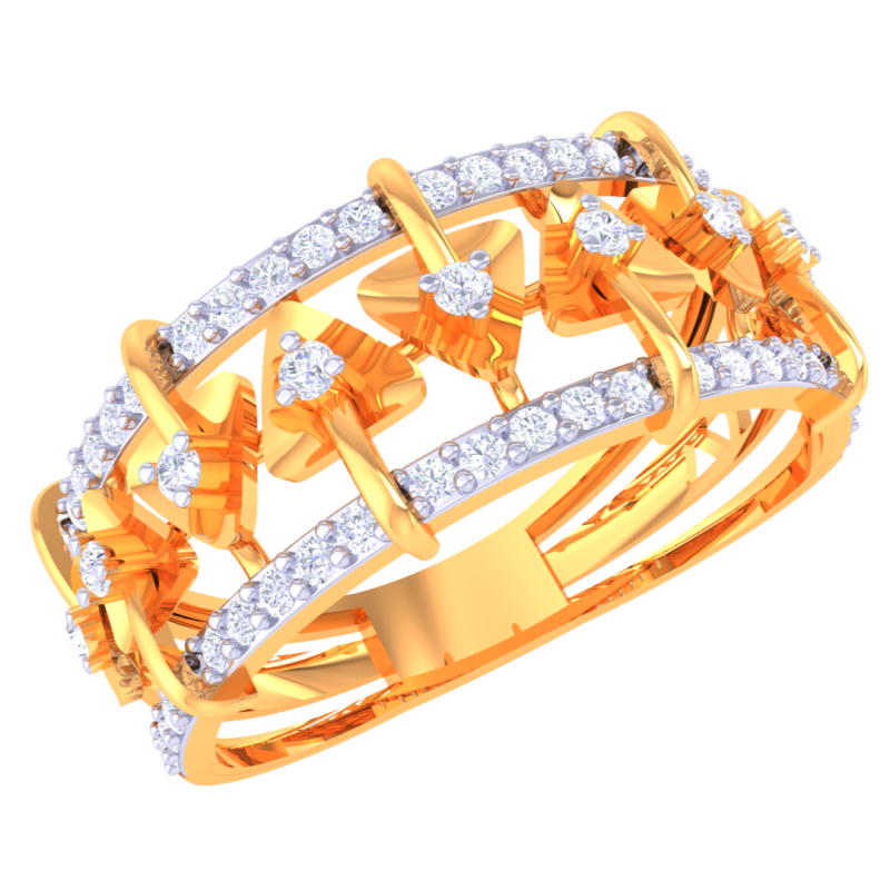 Printable 3D jewelry model of Lady diamond ring Model 3D .c4d .max .obj .3ds .fbx .stl .blend