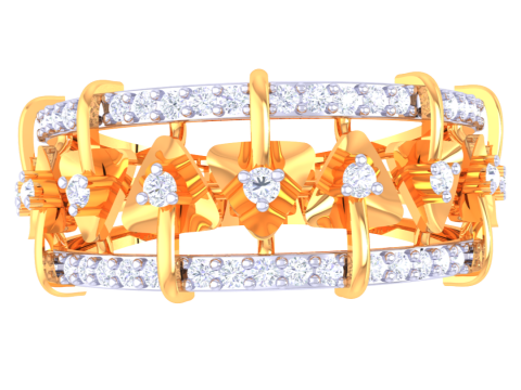 Printable 3D jewelry model of Lady diamond ring Model 3D