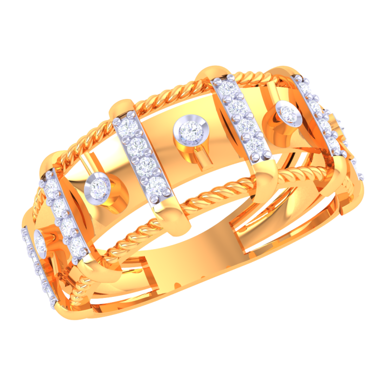Printable 3D jewelry model of Lady diamond ring 3D Model .c4d .max .obj .3ds .fbx .stl .blend