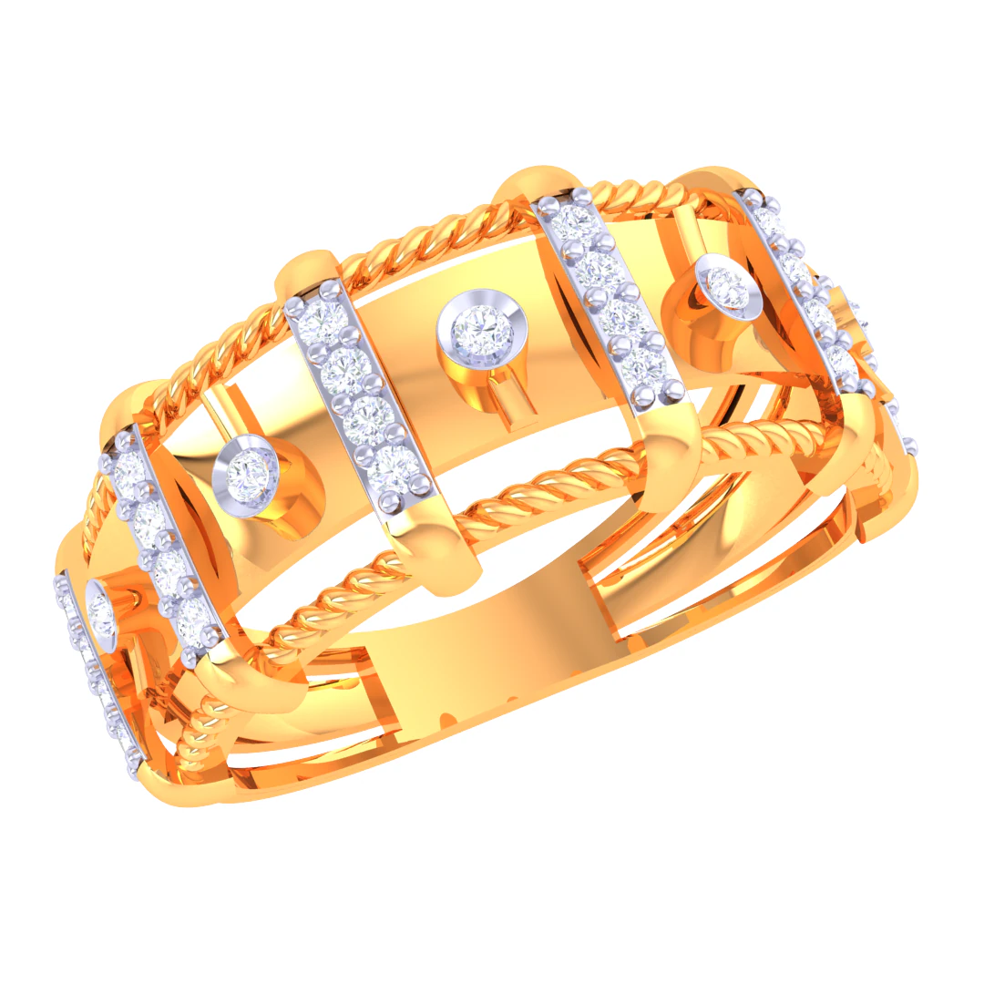 Printable 3D jewelry model of Lady diamond ring 3D Model .c4d .max .obj .3ds .fbx .stl .blend