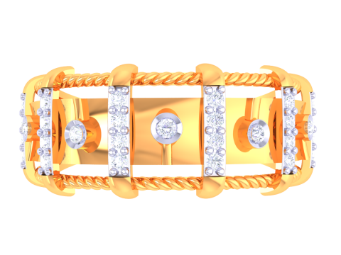 Printable 3D jewelry model of Lady diamond ring 3D Model