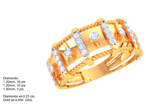 Printable 3D jewelry model of Lady diamond ring 3D Model
