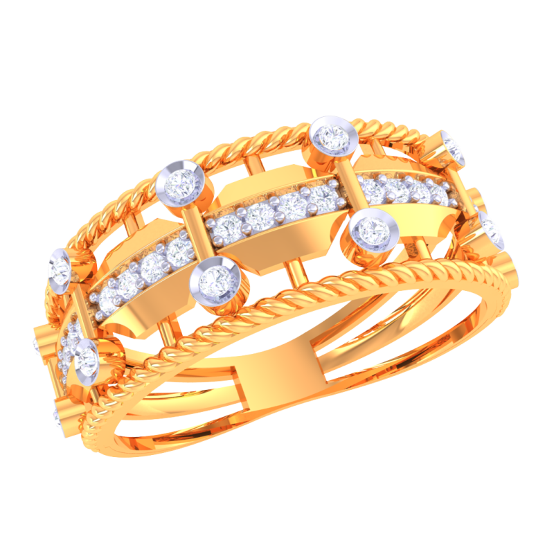 Printable 3D jewelry model of Lady diamond ring Model 3D .c4d .max .obj .3ds .fbx .stl .blend