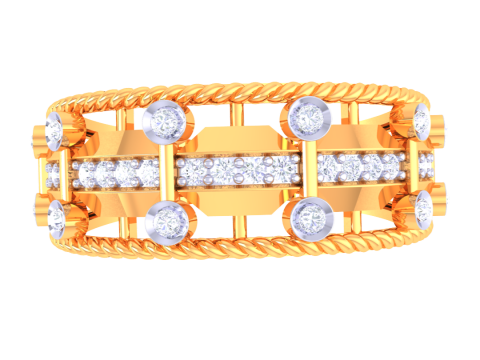 Printable 3D jewelry model of Lady diamond ring Model 3D