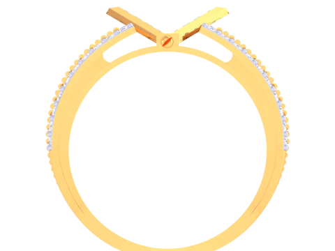 Printable 3D jewelry model of Lady diamond ring 3D 모델