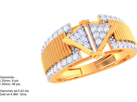 Printable 3D jewelry model of Lady diamond ring 3D 모델