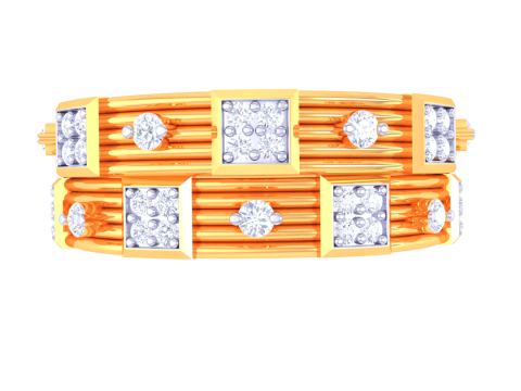 Printable 3D jewelry model of Lady diamond ring Modèle 3D