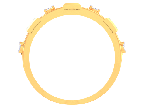 Printable 3D jewelry model of Lady diamond ring Modèle 3D