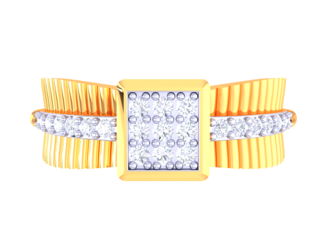 Printable 3D jewelry model of Lady diamond ring Modello 3D