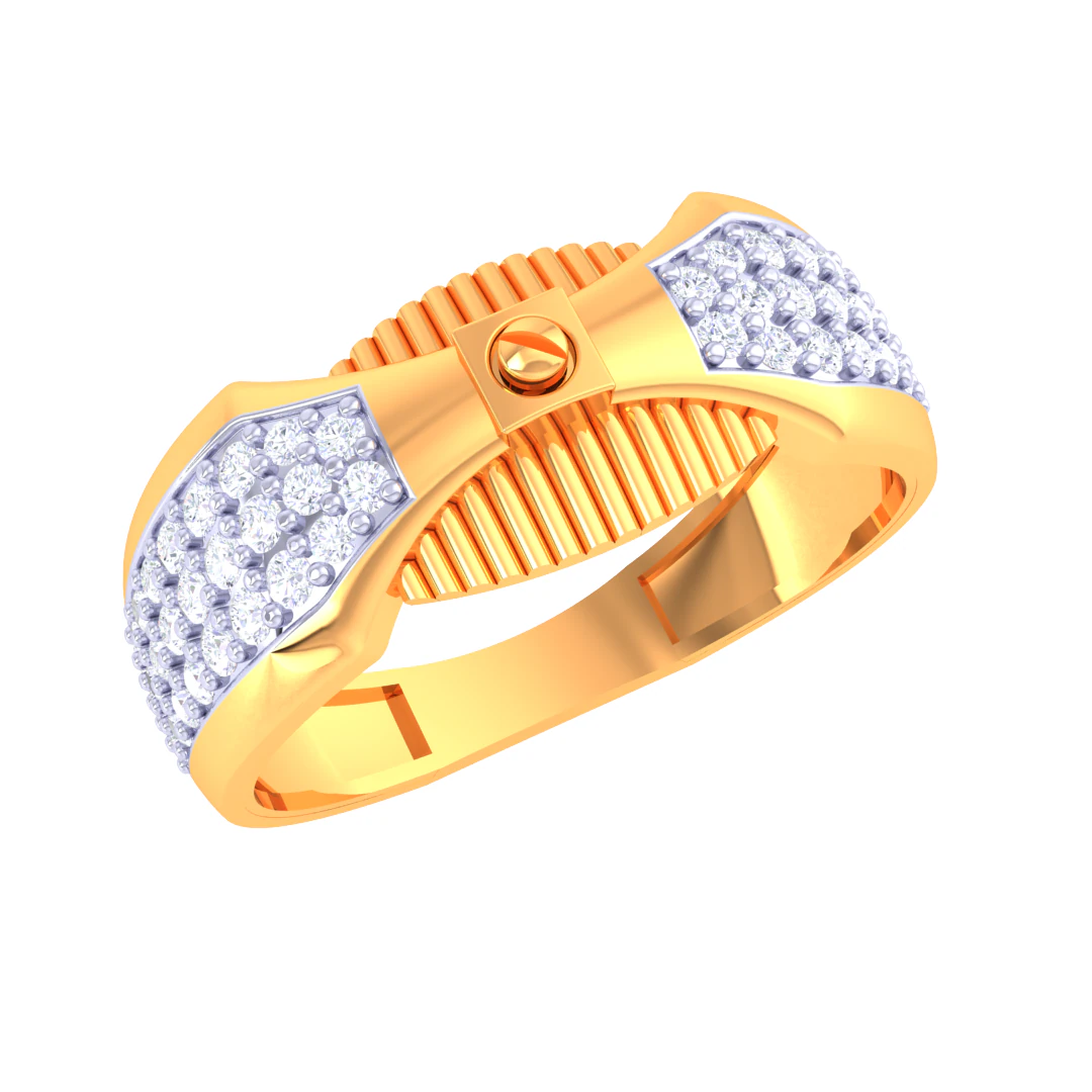 Printable 3D jewelry model of Lady diamond ring 3D Model .c4d .max .obj .3ds .fbx .stl .blend 