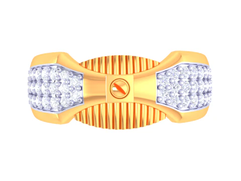 Printable 3D jewelry model of Lady diamond ring 3D Model