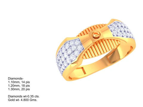 Printable 3D jewelry model of Lady diamond ring 3D Model
