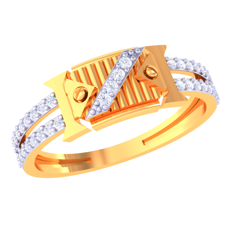 Printable 3D jewelry model of Lady diamond ring Modello 3D .c4d .max .obj .3ds .fbx .stl .blend