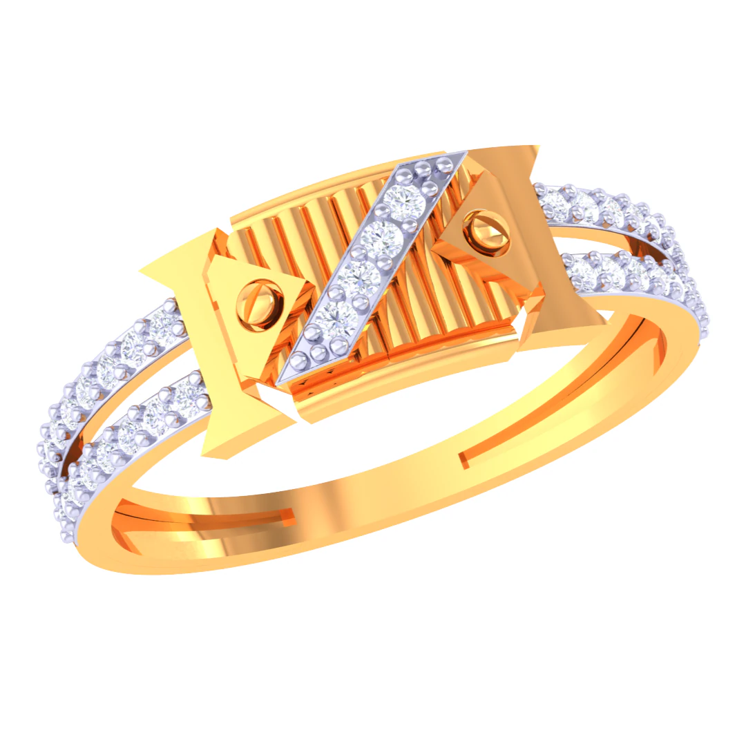 Printable 3D jewelry model of Lady diamond ring 3D Model .c4d .max .obj .3ds .fbx .stl .blend 