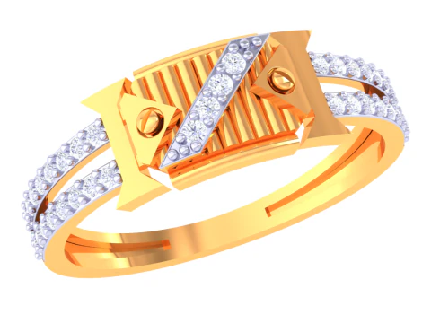 Model perhiasan 3D cincin berlian Wanita yang dapat dicetak Model 3D