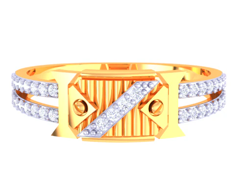 Printable 3D jewelry model of Lady diamond ring 3D Model