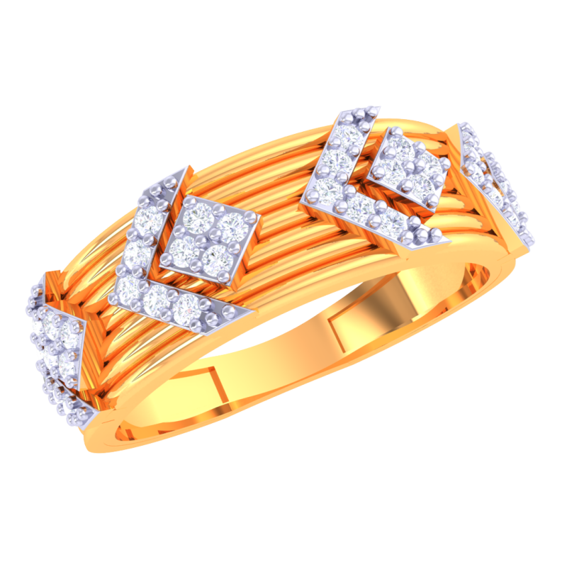 Printable 3D jewelry model of Lady diamond ring Modelo 3D .c4d .max .obj .3ds .fbx .stl .blend 