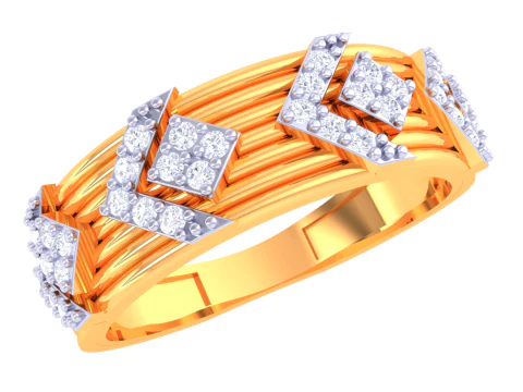 Printable 3D jewelry model of Lady diamond ring 3D Model