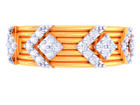Printable 3D jewelry model of Lady diamond ring Modelo 3D
