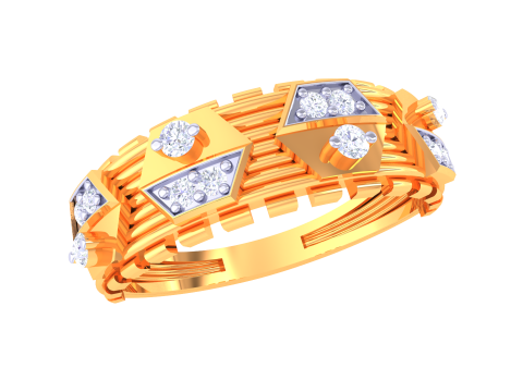 Printable 3D jewelry model of Lady diamond ring 3D Model