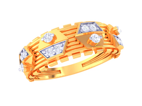 Printable 3D jewelry model of Lady diamond ring 3D Model