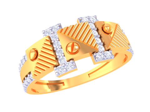 Printable 3D jewelry model of Lady diamond ring 3D Modell