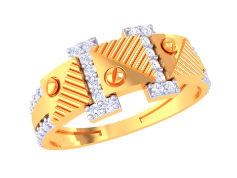 Model biżuterii 3D do druku z diamentowym pierścionkiem Lady Model 3D