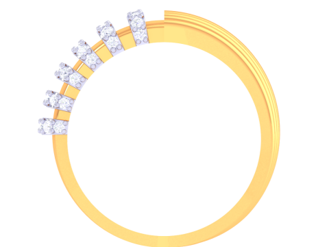 Printable 3D jewelry model of Lady diamond ring 3D Model