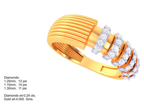 Printable 3D jewelry model of Lady diamond ring 3D Model