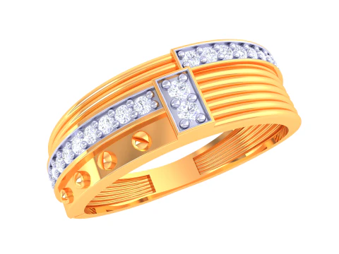 Printable 3D jewelry model of Lady diamond ring 3D Model