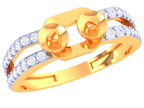 Printable 3D jewelry model of Lady diamond ring Modèle 3D