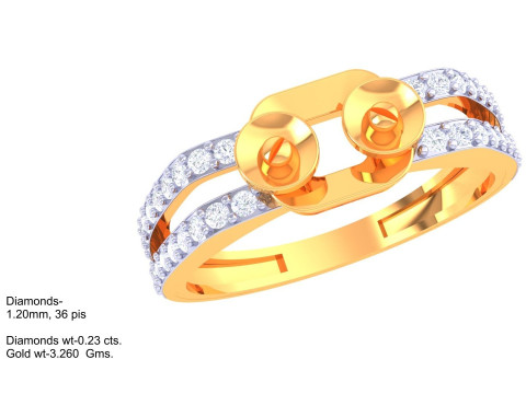 Printable 3D jewelry model of Lady diamond ring 3D 모델