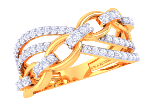 Printable 3D jewelry model of Lady diamond ring 3D 模型