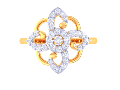 Printable 3D jewelry model of Lady diamond ring 3D मॉडल